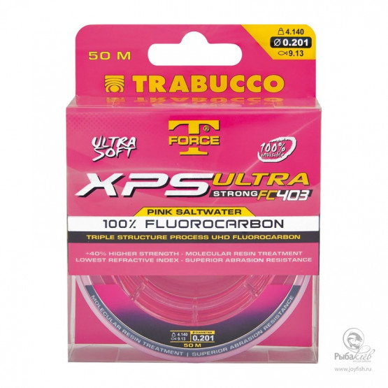 Поводковый Материал Trabucco T-Force XPS Ultra Strong FC403 Pink Saltwater
