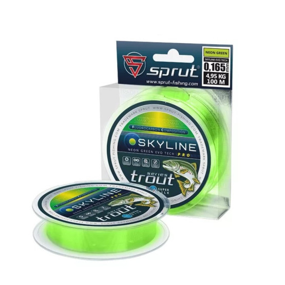 Леска Sprut Skyline FC Composition Evo Tech Pro Neon Green