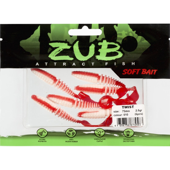 Приманка Мягкая Zub Twist 75mm