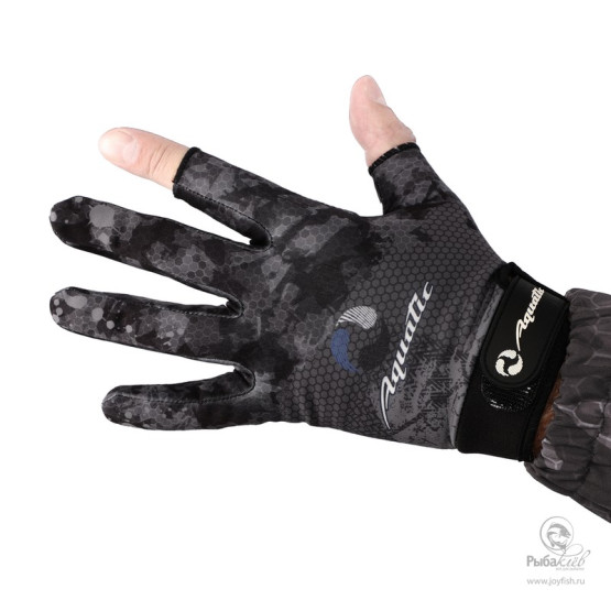Перчатки Aquatic Демисезонные без Пальцев Softshell Camo Black