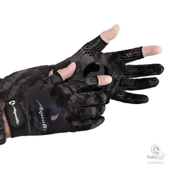 Перчатки Aquatic Демисезонные без Пальцев Softshell Camo Black