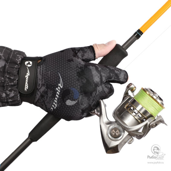 Перчатки Aquatic Демисезонные без Пальцев Softshell Camo Black