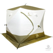 Палатка Зимняя Следопыт Куб Premium 3-х слойная Olive 2.1х2.1m, 2 двери
