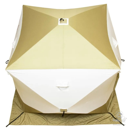 Палатка Зимняя Следопыт Куб Premium 3-х слойная Olive 2.1х2.1m, 2 двери
