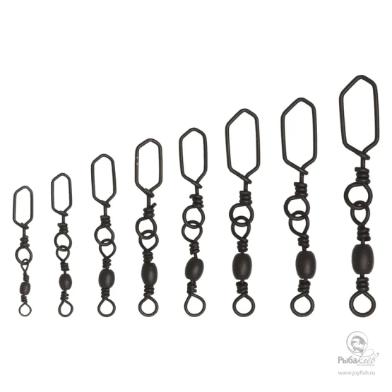 Вертлюги в Упаковке Kinetic Barrel Swivel w/Scandic Snap
