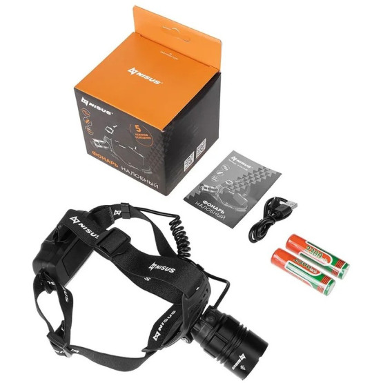 Фонарь Налобный Nisus Pro N-FN-HL08