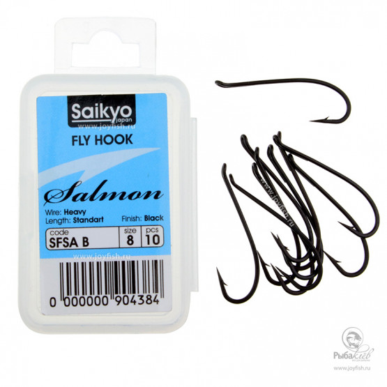 Крючки Одинарные в Упаковке Saikyo KH-71590 Salmon Black Nickel