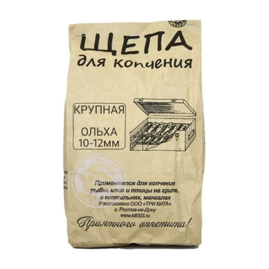 Щепа для Копчения Три Кита Ольха 400г