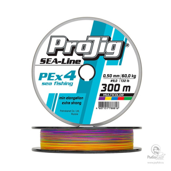 Плетеный Шнур ProJig Sea Line PEx4 300m Multicolor
