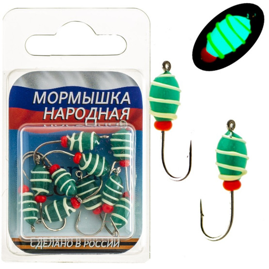 Мормышка Lumicom Фосфорная 84 Капля с Винтом