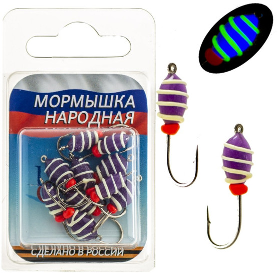 Мормышка Lumicom Фосфорная 84 Капля с Винтом